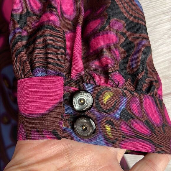 Trina Turk Elbow puff sleeve blouse top 100% silk - Picture 5 of 11